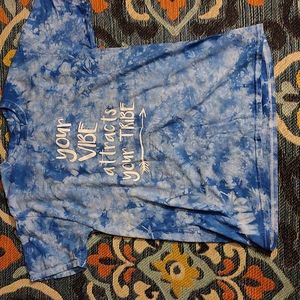 Dyenomite Blue Tie Dye Tee, M